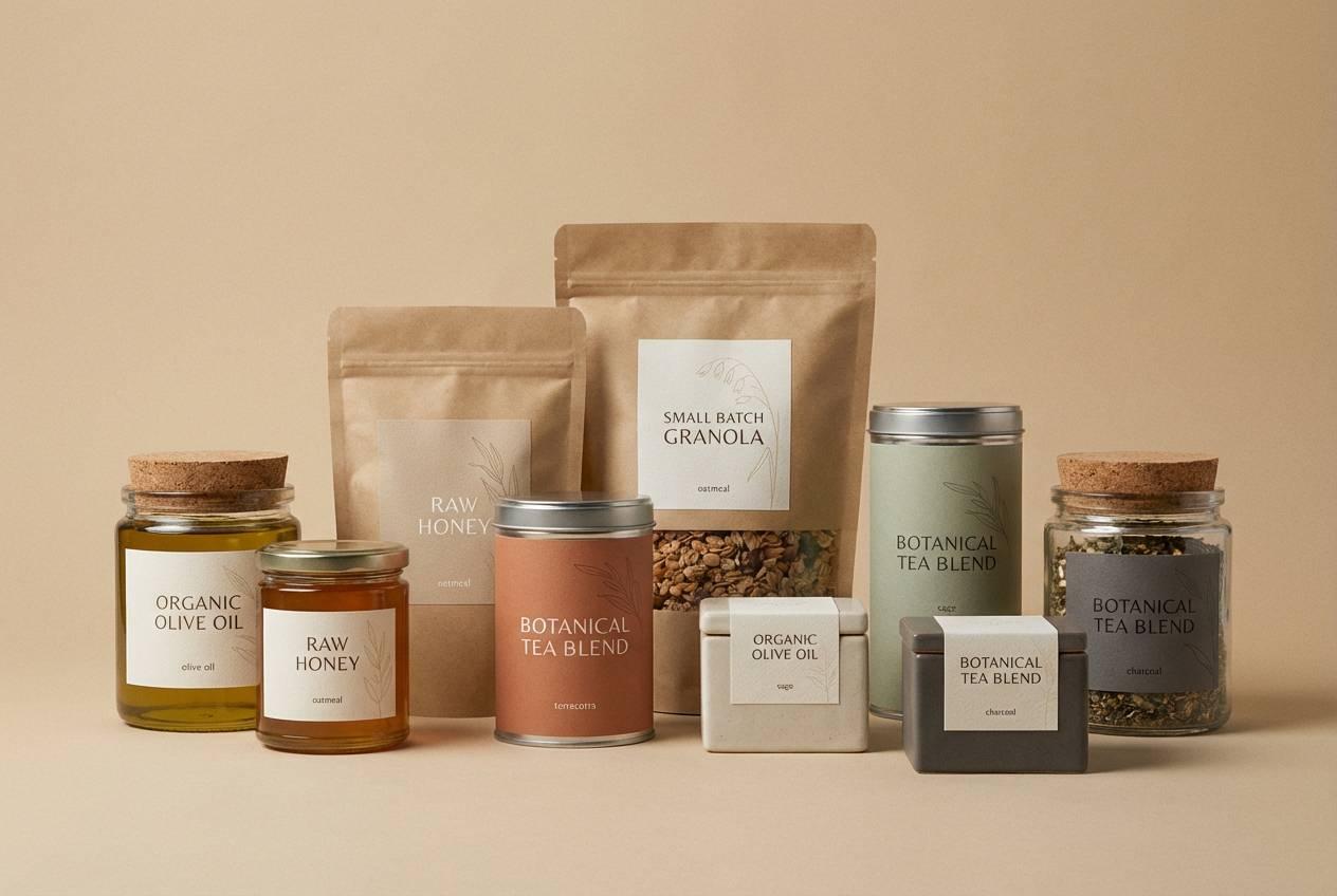Packaged foods, honey, olive oil, and tea
